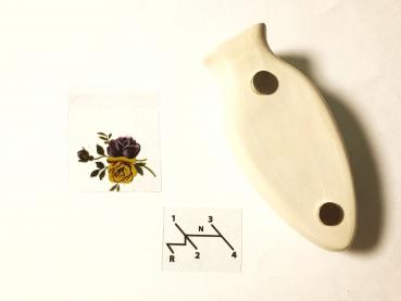 Preview: Vase Blumenvase inkl 2 Aufkleber