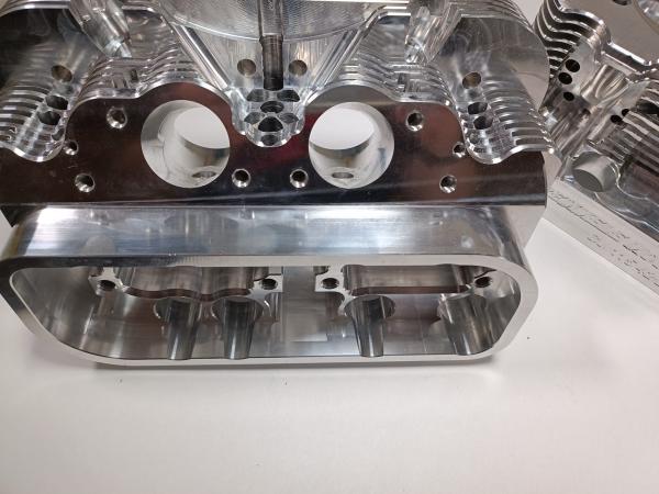 Typ 4 CU Köpfe Set bare Alu CNC gefräst Remmele Motorsport